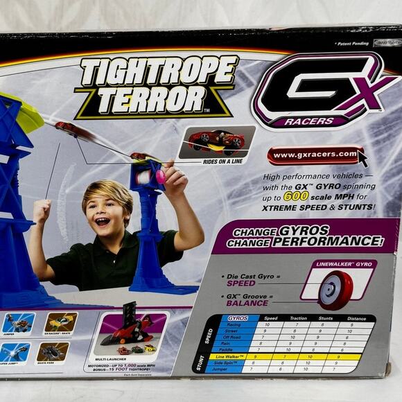 Road Champs Gx Track Tightrope Terror Zipline Race Car Set - Picture 8 of 9